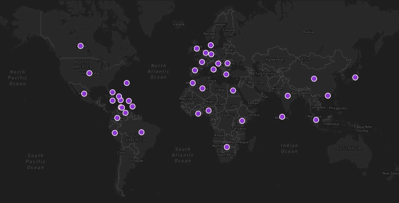 Map of countries I've visited